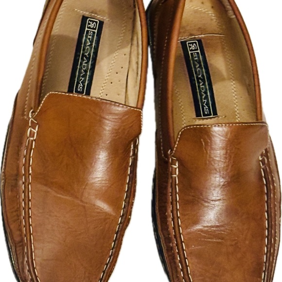 Stacy Adams Mens Suede Loafers Size 10.5 M Brown Slip-On Leather Shoes NWOT - Picture 1 of 9